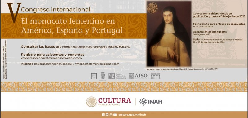 V Congreso Internacional ​'El monacato femenino en América, España y Portugal'
