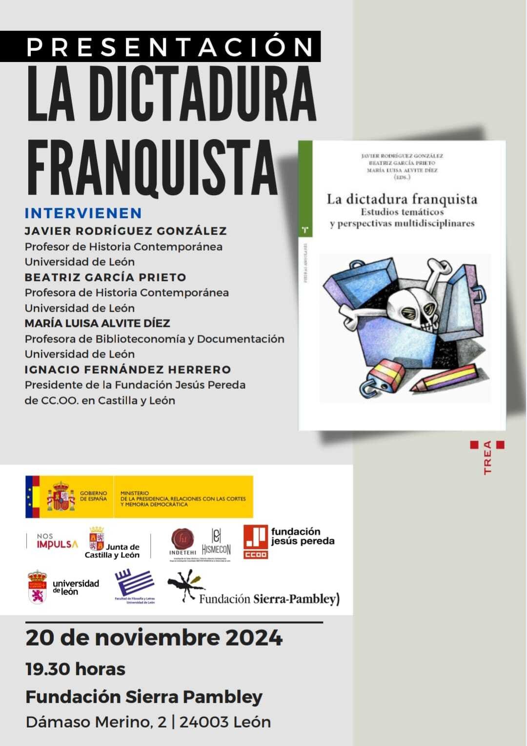 PRESENTACIÓN DEL LIBRO 'LA DICTADURA FRANQUISTA. ESTUDIOS TEMÁTICOS Y PERSPECTIVAS MULTIDISCIPLINARES '