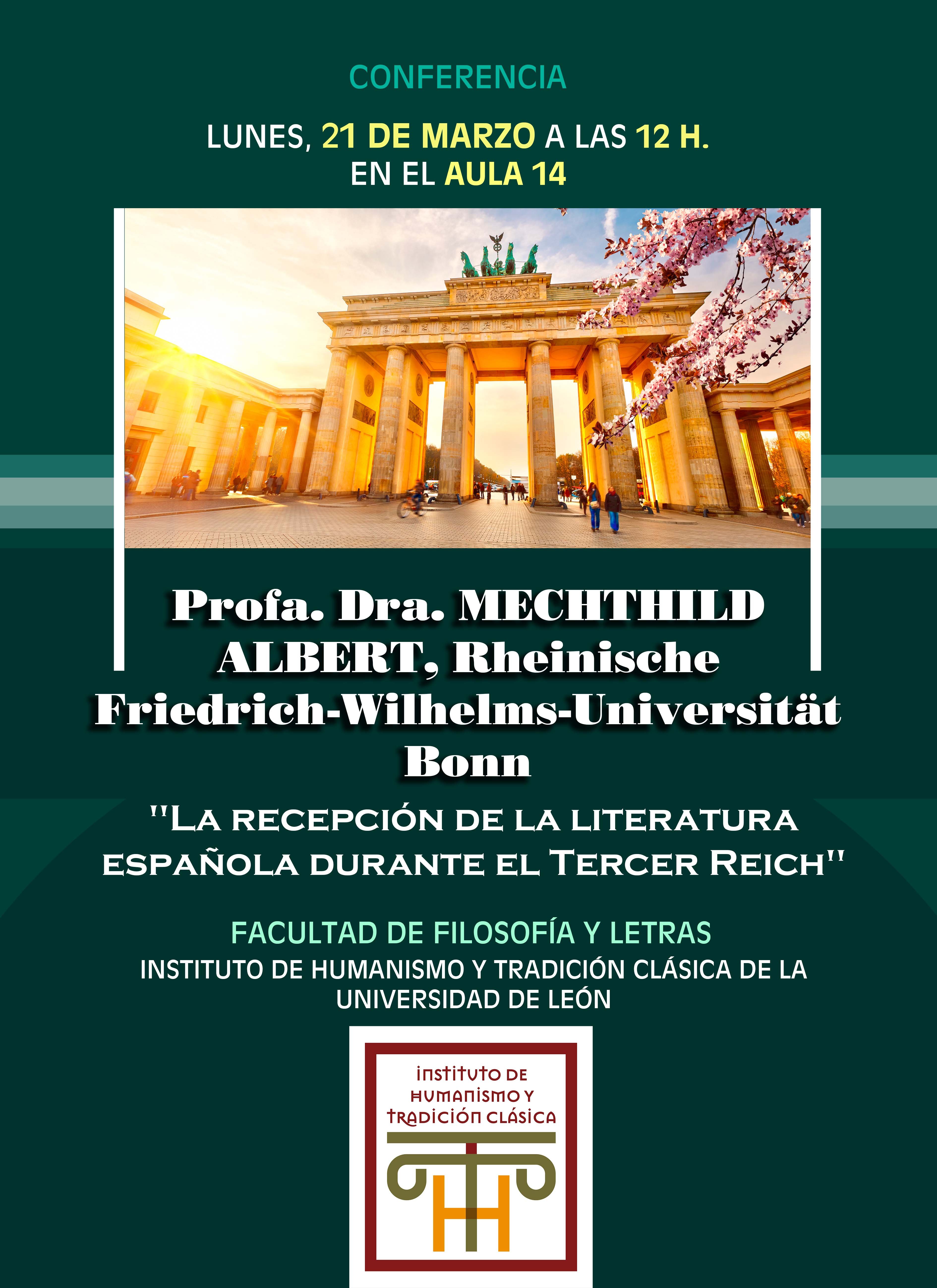 Conferencia: 'La recepción de la literatura española durante el Tercer Reich'